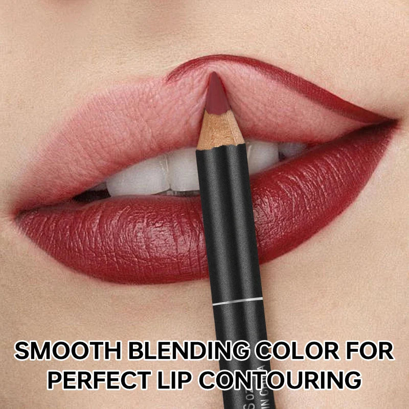 Luxury Matte Lip Liner – Long-Lasting Smooth Lip Pencil for Precise Outline & Full Coverage, Versatile Shades
