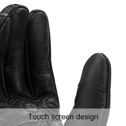 3XL Goatskin Leather Motorcycle Gloves – Men & Women Moto Gloves for Electric Bikes