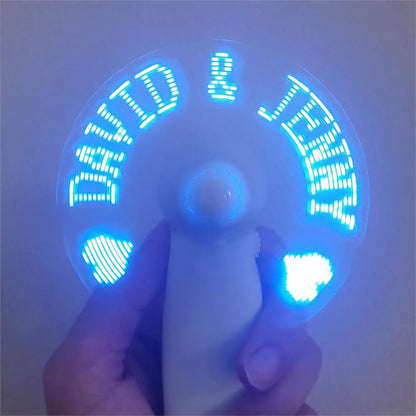 6-20 Pcs Customized LED Fans – Personalized Portable Light-Up Fans for Proposals, Outdoor, Birthday & Wedding Gift Favors