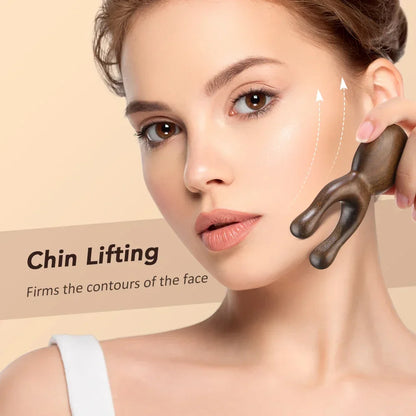 Wooden Gua Sha Facial Massage Tool – Sandalwood Face, Nose & Eye Acupressure Therapy Tool