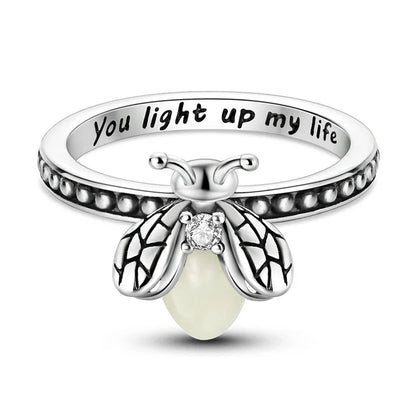 Glow-in-the-Dark Firefly Rings for Boys & Girls - DIY Animal Jewelry Accessories, Summer Gift for Women