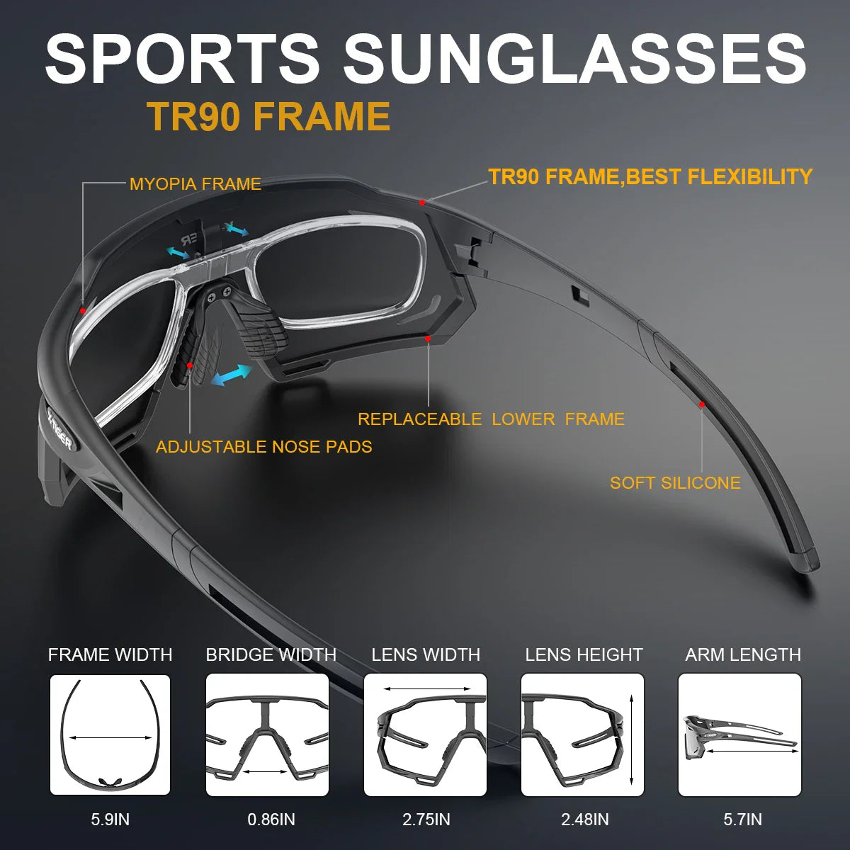 X-TIGER Cycling Sunglasses – UV400 Protection Polarized Sports Glasses for Men – MTB Racing & Bicycle Eyewear