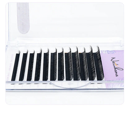 NATUHANA 0.07mm Wet Eyelash Extensions – Manga Wispy Spikes & Premade Fans for Cosplay & Volume