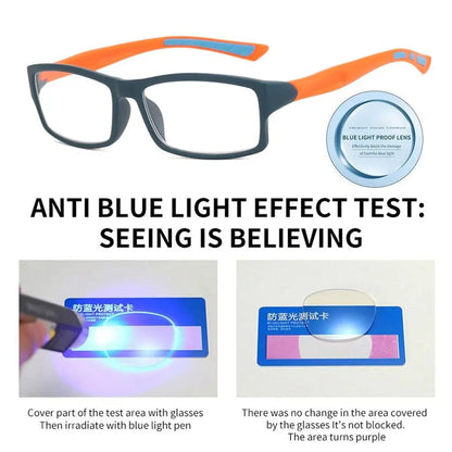 Ultralight Anti-Blue Light Reading Glasses – Sport Presbyopia Eyewear for Men & Women +100 to +400
