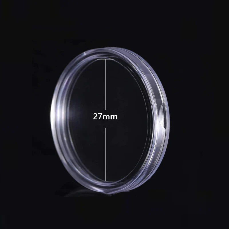 10/25pc Transparent Plastic Coin Capsules – 21-45mm Coin Storage and Collecting Case Holder