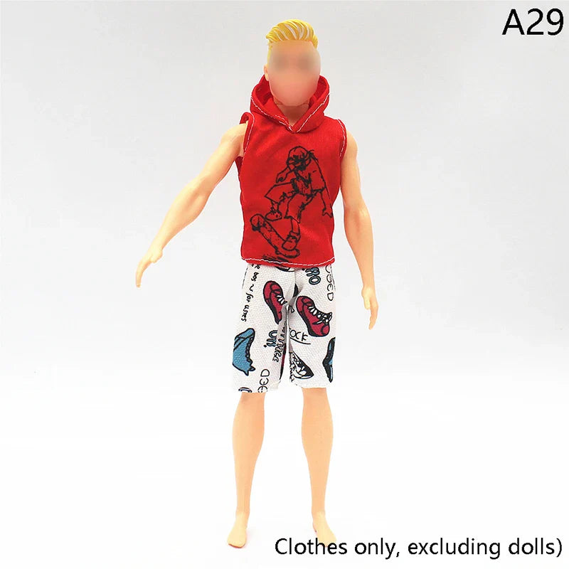 30cm Doll Clothing Set — Men’s Multi-Style Sports Outfit for Boyfriend Dolls