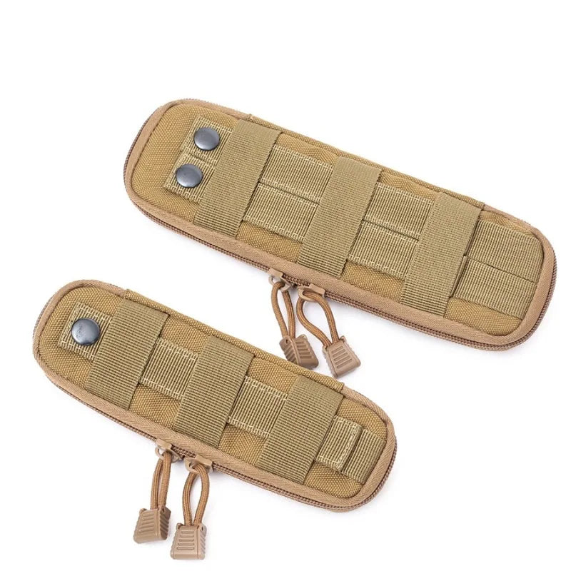 MOLLE Tactical Knife Sheath – EDC Folding Knife Holder Nylon Belt Pouch for Outdoor Survival & Camping Gear