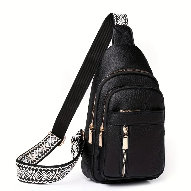 Multifunctional Retro PU Leather Crossbody Bag – Soft, Versatile with Multiple Zippered Pockets for Leisure & Sports