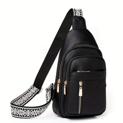 Multifunctional Retro PU Leather Crossbody Bag – Soft, Versatile with Multiple Zippered Pockets for Leisure & Sports