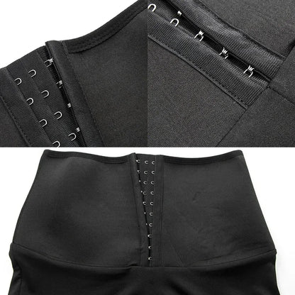 Women Sauna Sweat Pants Body Shaper Shorts – Slimming Waist Trainer Tummy Control Leggings for Weight Loss & Gym
