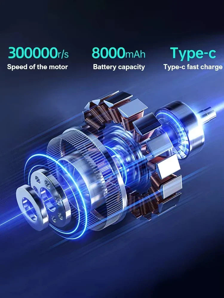 300,000 RPM Turbo Jet Blower X9 – High-Speed Wireless Compressed Air Duster, Portable Turbo Fan for Dust Cleaning