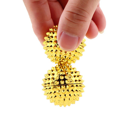 9pcs Hand & Foot Magnetic Therapy Spiky Massage Balls – Acupressure Trigger Point Pain Relief Pocket Massager
