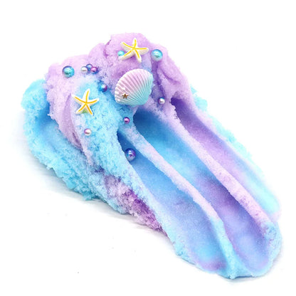 DIY Slime Set for Kids — Non-Sticky Cloud Slime with Ice Cream Cone Scent, Rainbow Charms & Stress-Relief Party Toys