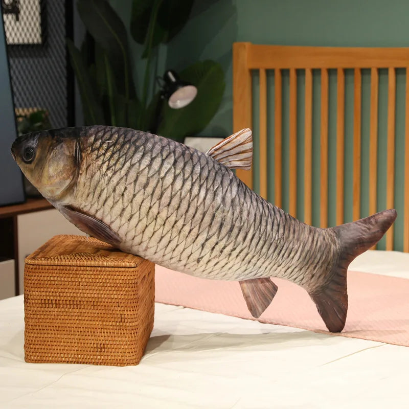 Simulation Fish Plush Toy - Soft Stuffed Animal Pillow Cushion for Kids Girls Christmas Gift and Home Decor