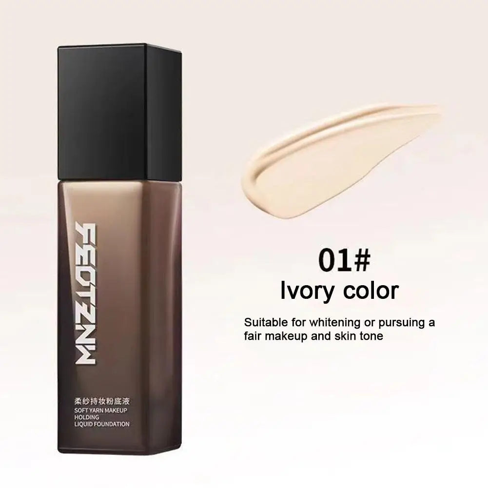 30g Liquid Foundation – Full Coverage, Waterproof & Hydrating Makeup for Natural White Longwear Face Concealer Care