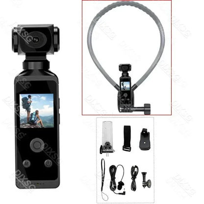4K Ultra HD Pocket Action Camera — 270° Rotatable Vlog Sports Cam with WiFi, Waterproof Case & Helmet Mount