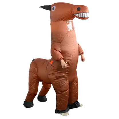 Adult Inflatable Horse Costume – Halloween, Carnival Party Mascot Dress-Up Outfit