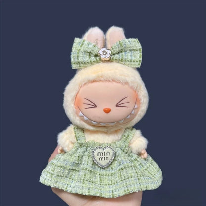 17cm Labubu Plush Doll Skirt — Adorable Skirt Set for DIY Clothes & Accessories Gift