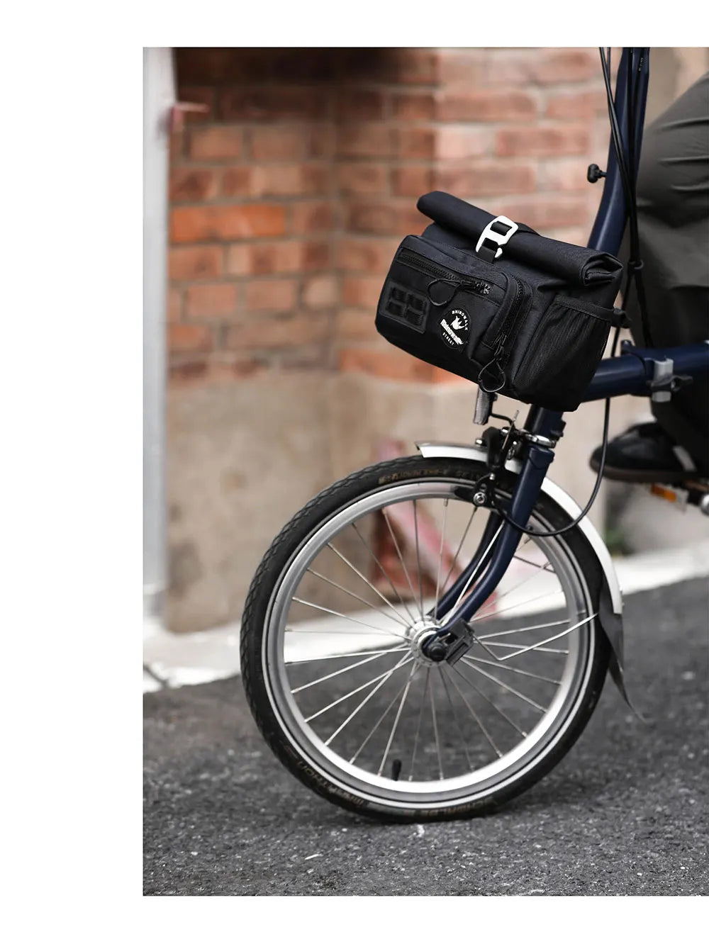 Rhinowalk 4L Bike Handlebar Bag — Quick Release Front Tube Basket with MOLLE for Brompton Folding Bikes