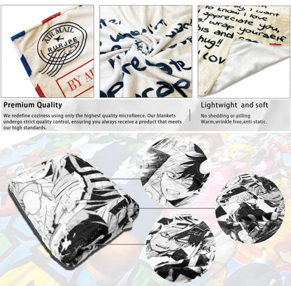 Dragon Ball Z Anime Blanket – Goku Flannel Throw for Bed & Sofa, Warm Cozy DBZ Blanket for Spring & Autumn