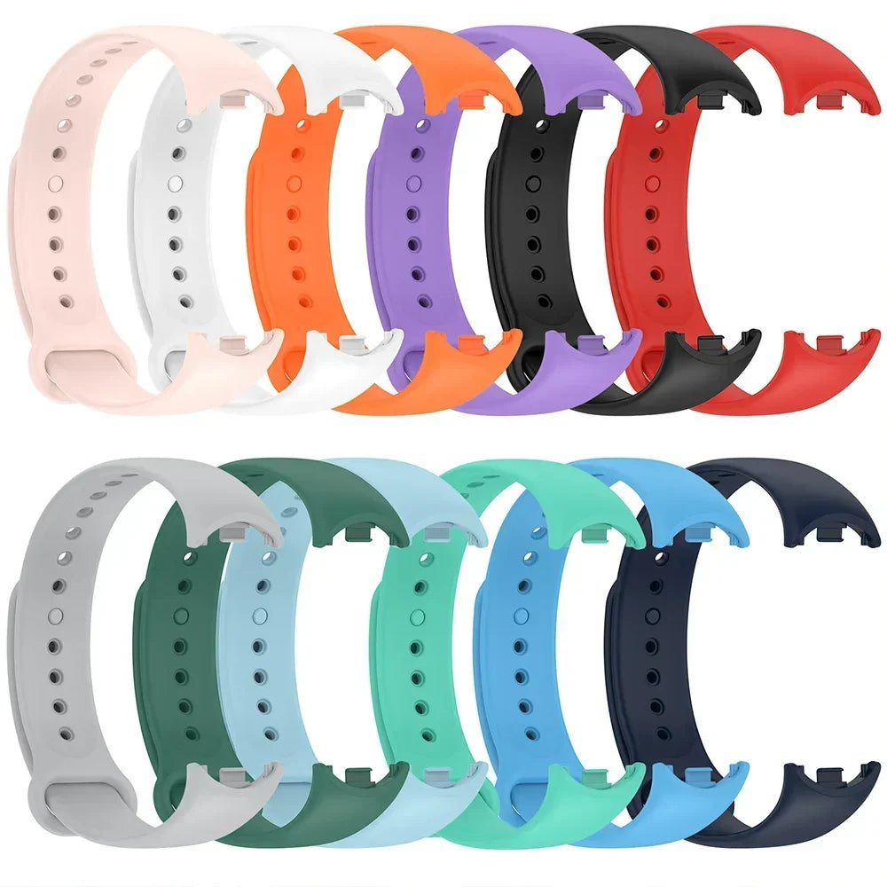 Silicone Sport Strap for Xiaomi Mi Band 8 NFC – Replacement Smartwatch Bracelet