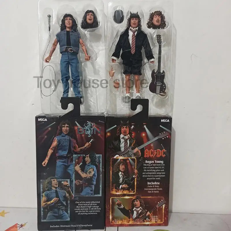 NECA Highway to Hell Angus Young & Bon Scott Action Figure – 18cm Collectible Toy Gift