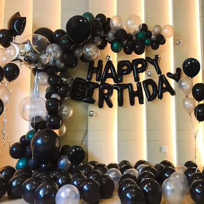 5-100pcs 12-inch Black Latex Balloons – Wedding, Birthday & Party Decoration Supplies