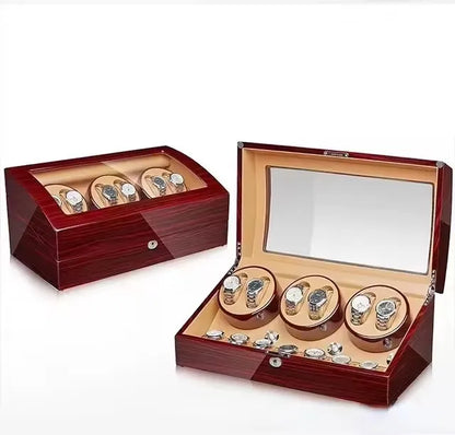 Luxury Rotatable Watch Winder Box – LED 13-Slot Display Case with Lock for 7+6 Watches