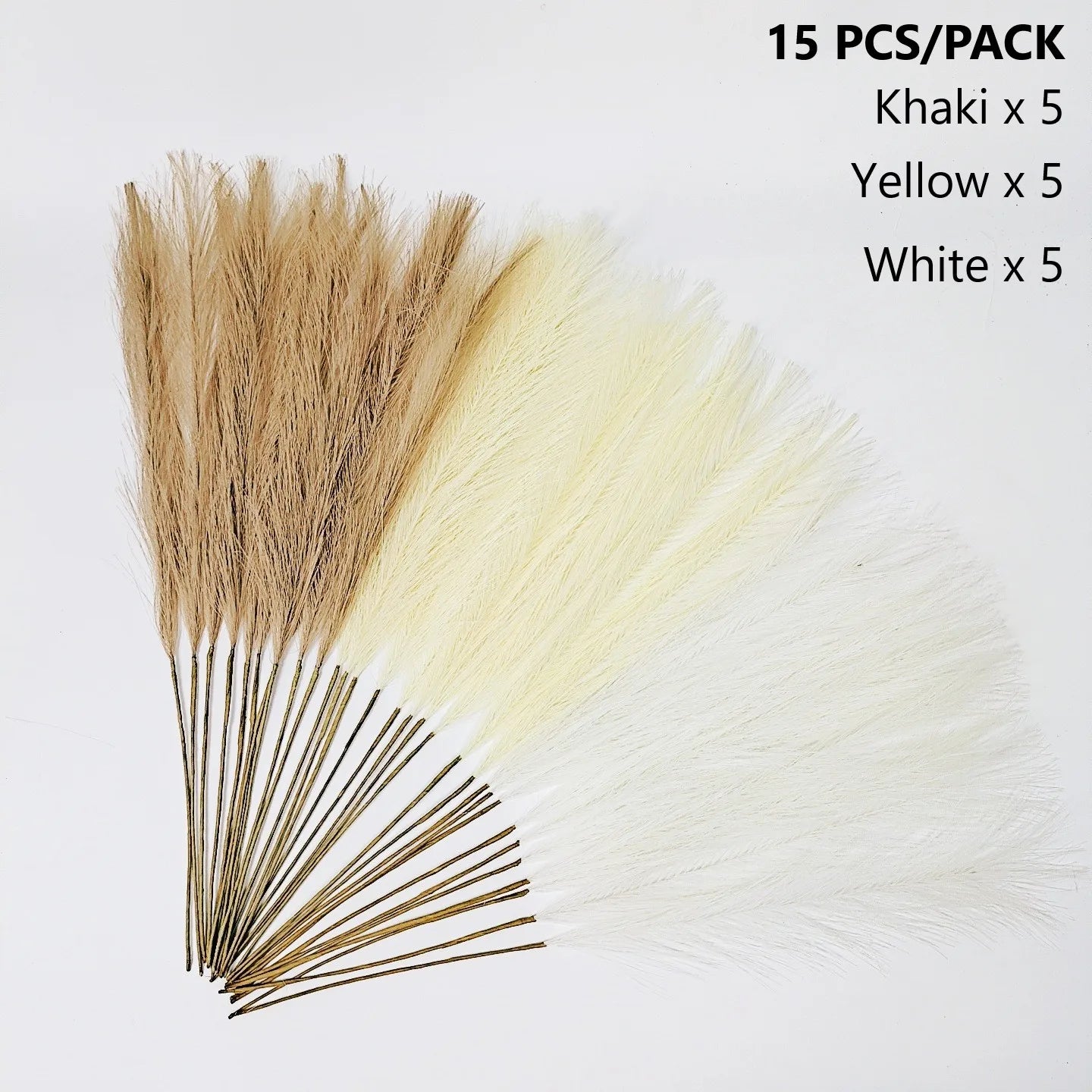 55cm Artificial Pampas Grass – Bohemian Reed for DIY Floral Arrangements, Wedding, Home & Christmas Decoration