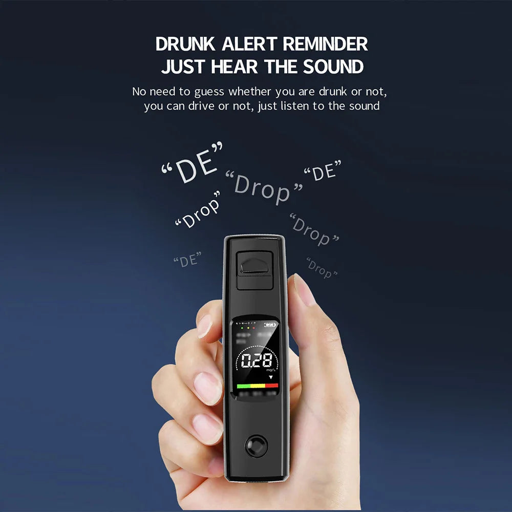 Professional High Sensitivity Breathalyzer - Non-Contact Alcohol Tester with Type-C Charging, Portable Alcoholometer