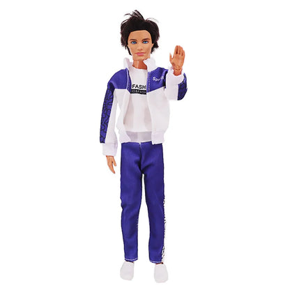 30cm Ken Doll Clothes – Pop Suit Top & Pants Outfit for Boys, Holiday Gift Doll Accessories