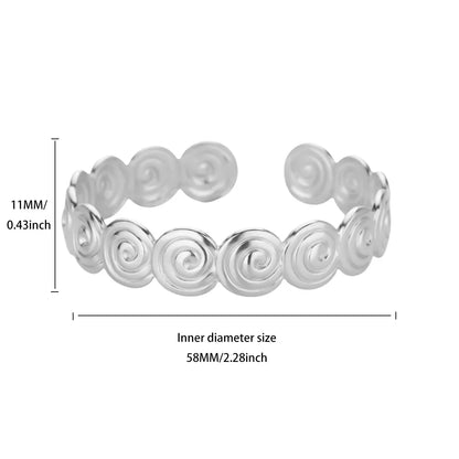 Punk Sunflower Fish Gold Stainless Steel Bracelet – Trendy Women’s Bangle Wedding Couple Jewelry
