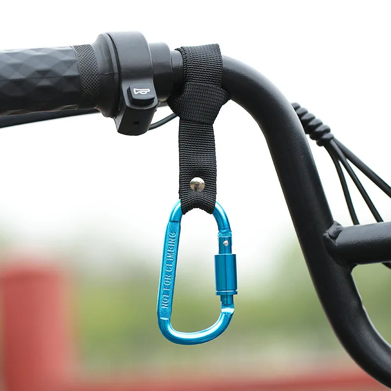 Black Aluminum Alloy Front Handlebar Hook – No-Drill Clip for Motorcycle, Electric Scooter & Bicycle