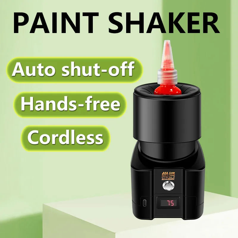 SHANGSE Cordless Paint Shaker – Portable Hands-Free Model & Acrylic Paint Mixer with Auto Shut-Off for Tattoo Ink