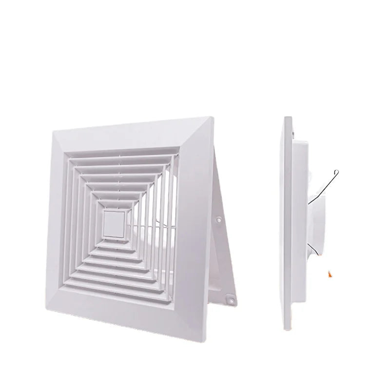 ABS Square Air Conditioner Diffuser - Ceiling Vent Outlet for Duct Exhaust and Ventilation Hood