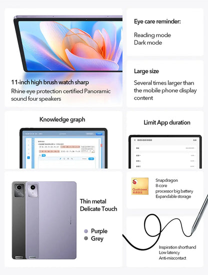 Lenovo Xiaoxin Pad 2024 Tablet – 6GB/8GB RAM, 128GB/256GB Storage, 11" Display, Snapdragon 685, 7040mAh Battery, Android WiFi Tab