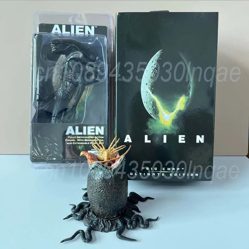 NECA Xenomorph Warrior Figure – Alien vs Predator AVP Big Chap 40th Anniversary Egg Facehugger Action Toy