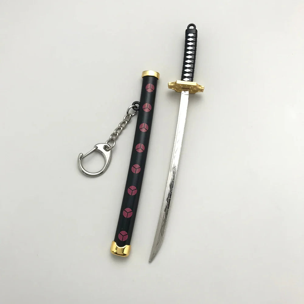 8 Styles Roronoa Zoro Samurai Sword Keychain – Katana Scabbard Keyring for Men & Women, Cosplay Toy Jewelry Gift