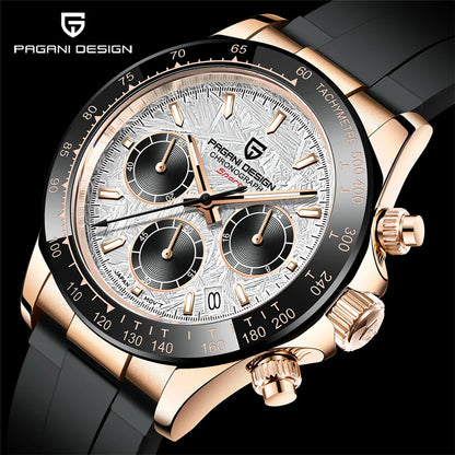 40mm PAGANI DESIGN V2 Men’s Quartz Watch – Sapphire Retro Chronograph Stainless Steel Waterproof