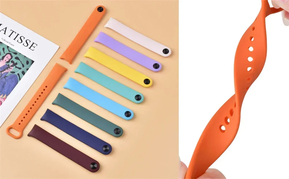 Silicone Sport Strap for Xiaomi Mi Band 8 NFC – Replacement Smartwatch Bracelet