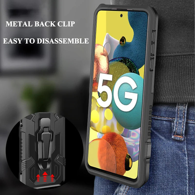 Shockproof Armor Magnetic Case – Compatible with Samsung Galaxy A10/A20/A30/A50/A70/A41/A51/A71/S20/J4/J6/J7/A11/A10S/A21S
