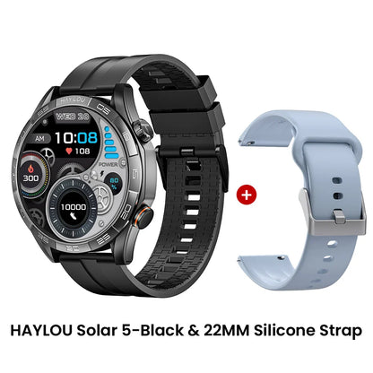 HAYLOU Solar 5 Smartwatch — 1.58" AMOLED, Voice Calling, 24H Health & Sports Tracker for Men