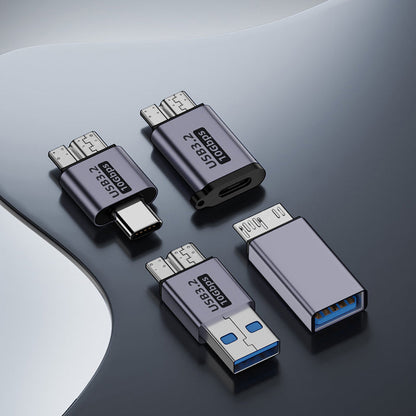 Micro B USB 3.0 Male to Type-C Female Adapter – USB 3.0 to Type-C Connector for External Hard Drive HDD Cable