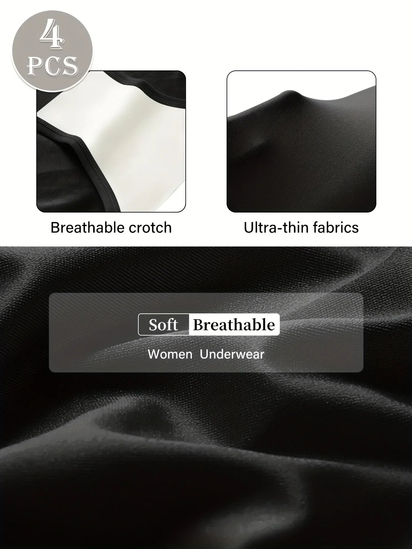 4-Pack High Waisted Tummy Control Women’s Brief Panties – Comfortable Shaping Underwear (Multi-Color)