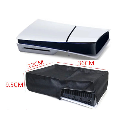 PS5 Slim Console Dust Cover – Waterproof Protective Sleeve for Vertical/Horizontal Use, Dust Proof Case for PlayStation 5 Slim