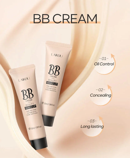 6-Color BB Cream Concealer – 30ml Natural Face Primer & Coverage Foundation