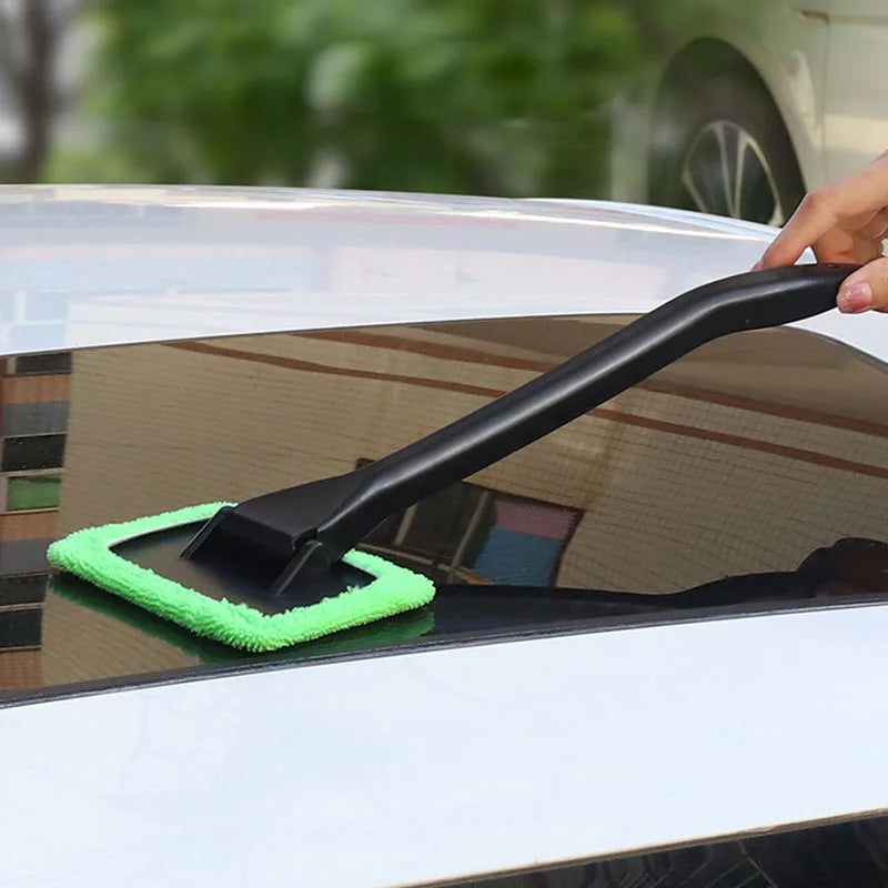 Long Handle Car Front Windshield Defogging Brush | Household Glass Cleaning Tool | Dust Removal & Car Cleaning Brush