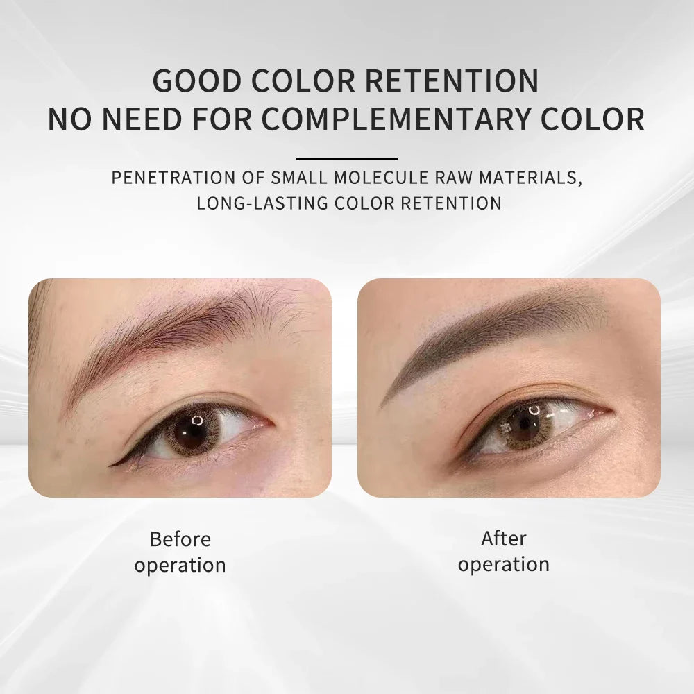 AIMOOSI 18-Color Eyebrow Micropigmentation Pigment — Semi-Permanent Organic Tattoo Ink for Eyeliner & Makeup Supplies
