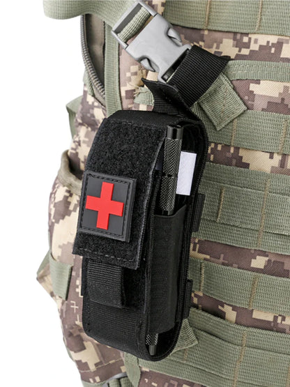 Military Tactical First Aid Rotary Pressure CAT Aluminum Rod Tourniquet - Essential Hiking, Camping, Survival Gear for Molle Rescue