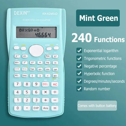 Multifunctional Scientific Calculator – Large Screen Portable Student Math Calculator for School, Office & Exam Use